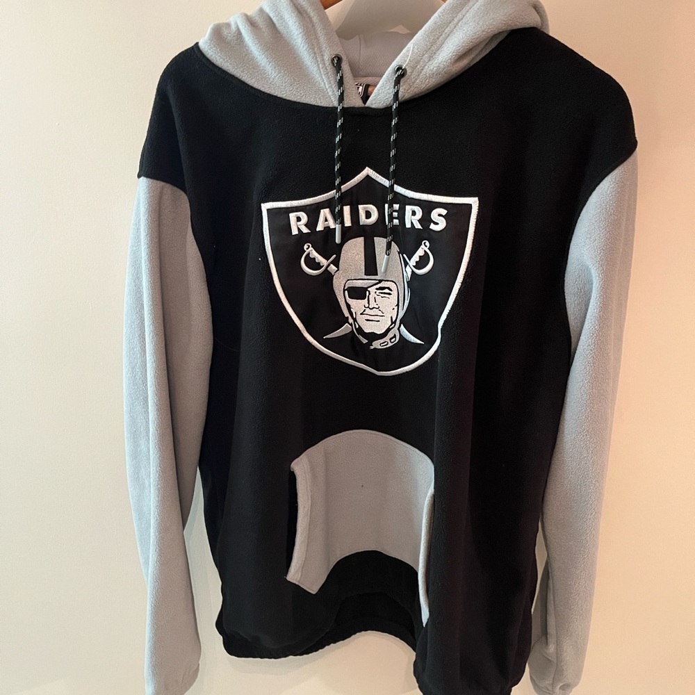 NFL Raiders Black and Gray Men's Hoodie